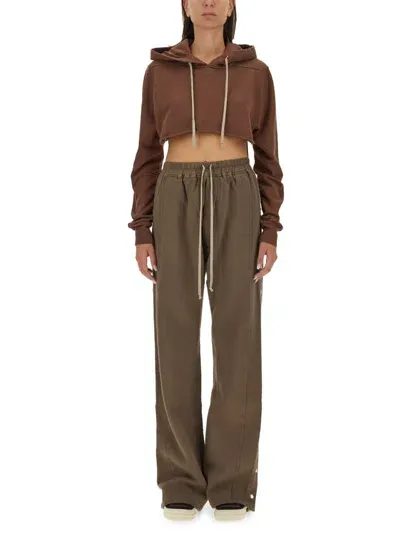 Drkshdw Cropped Sweatshirt In Brown