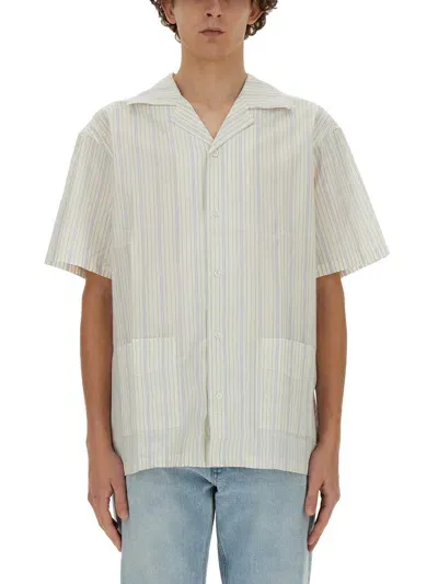 Drôle De Monsieur Striped Shirt In White