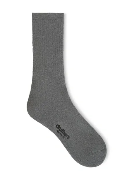 Druthers Nyc Organic Cotton Everyday Crew Sock In Gray