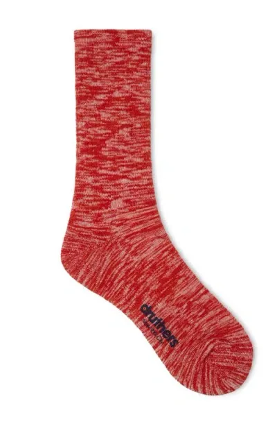 Druthers Nyc Organic Cotton Everyday Crew Sock In Red