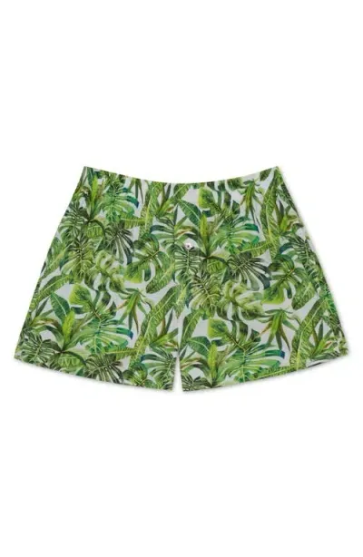 Druthers Nyc Organic Cotton House Plants Boxer Short In White