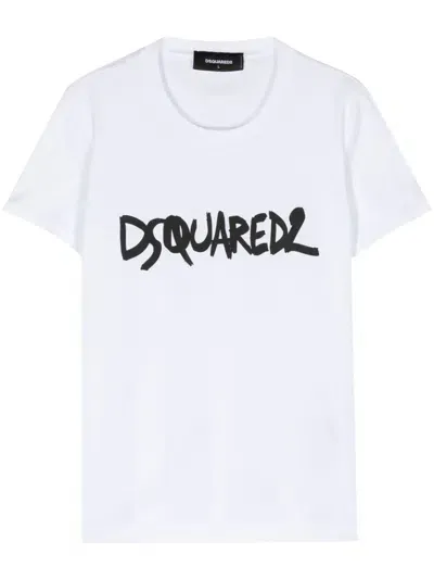 Dsquared2 Logo-print Cotton T-shirt In Black