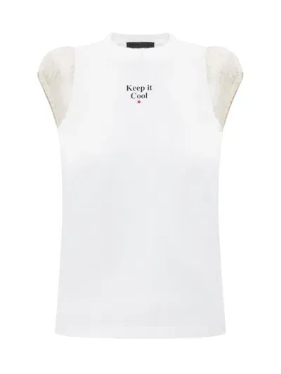 Dsquared2 Logo Print T-shirt In White