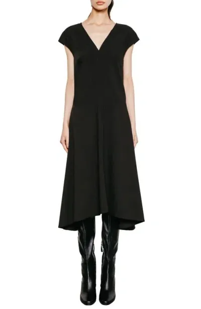 Du Paradis Isla A-line Midi Dress In Black