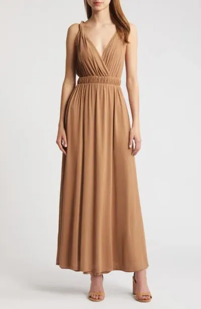 Du Paradis Phuket Maxi Dress In Toasted Almond