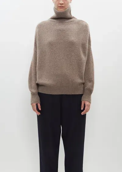 Dušan Easy T-neck Sweater In Tortora