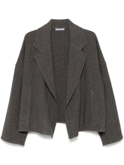 Dušan Herringbone Jacket In Grey