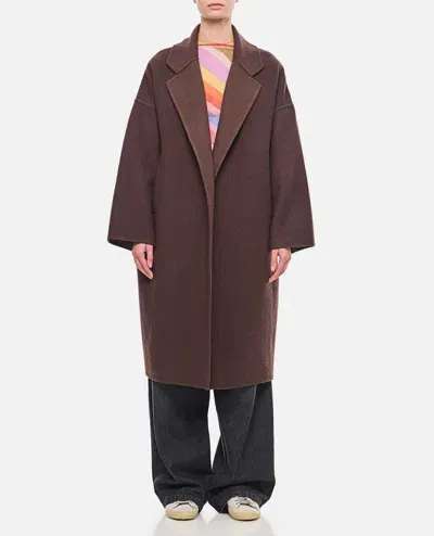 Dušan Oversized Coat In Brown