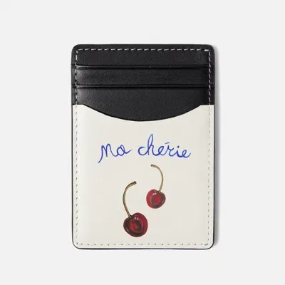 Duke & Dexter Unisex Dean Cherry Card Holder In White