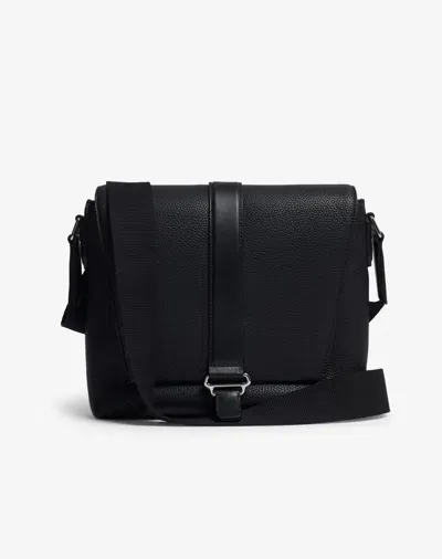 Dunhill 1893 Harness Small Flap Messenger Bag In Black