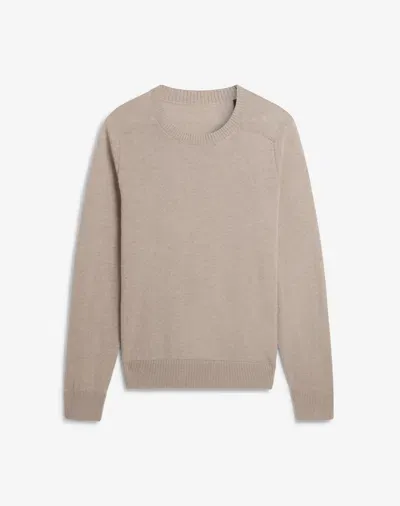 Dunhill Cashmere Saddle Shoulder Crew Neck Jumper In Brown