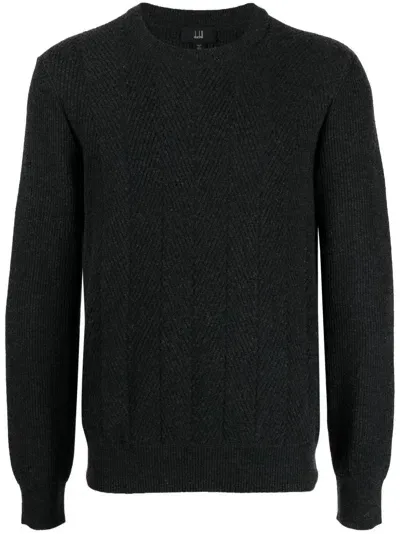 Dunhill Crew-neck Wool Jumper In Grey