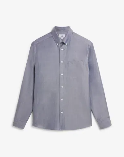 Dunhill Denim Cotton Chambray Buttondown Shirt In Blue