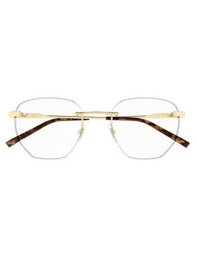 Dunhill Du0066o Eyewear In Gold Gold Transparent