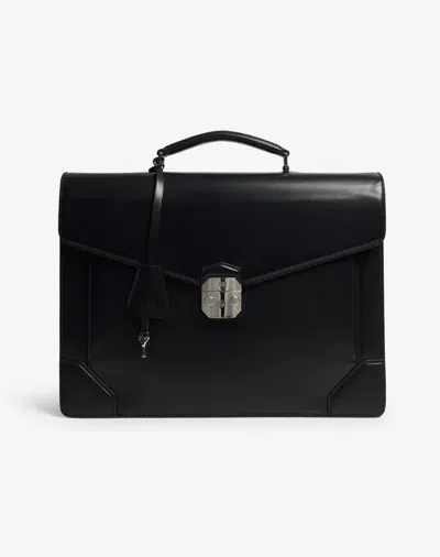 Dunhill Eltham Leather Briefcase In Black