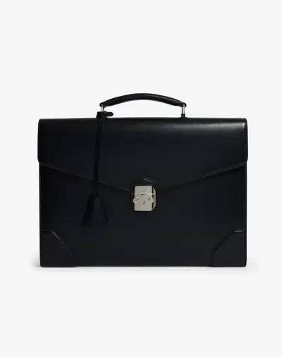 Dunhill Eltham Lock Single Flap Document Case In Black