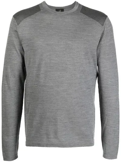 Dunhill Fine-knit Long-sleeved T-shirt In Grey