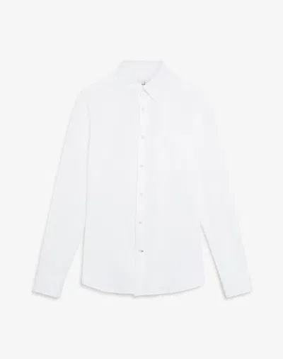 Dunhill White Jersey Pique Long Sleeve Buttondown Shirt