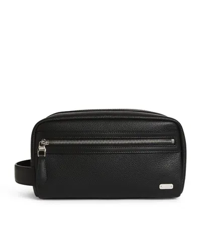 Dunhill Leather 1893 Harness Wash Bag In Black