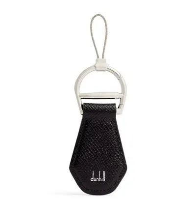 Dunhill Leather Cadogan Keyring In Black