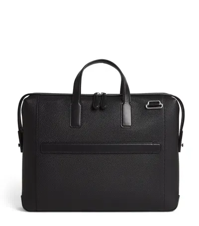 Dunhill Leather Harness Briefcase In Black