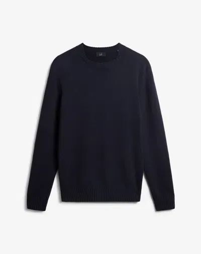 Dunhill Midnight Blue Virgin Wool Crew Neck Jumper