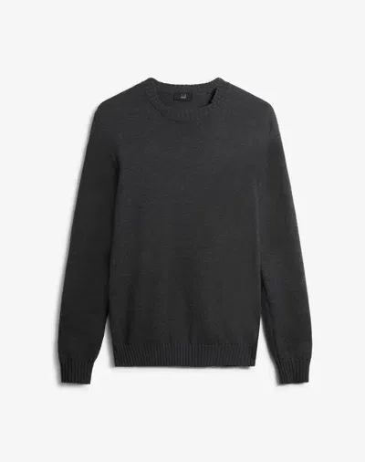 Dunhill Charcoal Virgin Wool Crew Neck Jumper In Grey