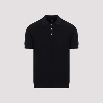 Dunhill Cotton Silk Pique Short Sleeve Polo In Brown