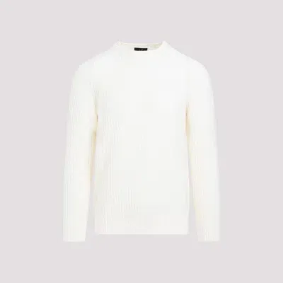 Dunhill Open Knit Crewneck Pullover In Off White