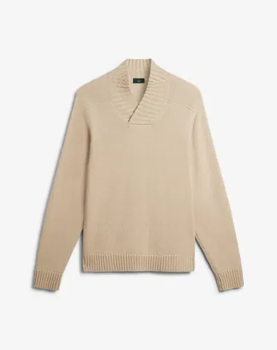 Dunhill Shawl Collar Jumper In Neutral