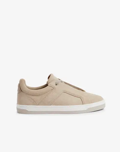 Dunhill Tailored Suede Sneakers In Brown