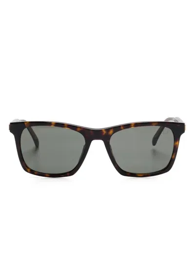 Dunhill Tortoiseshell-effect Sunglasses In Braun