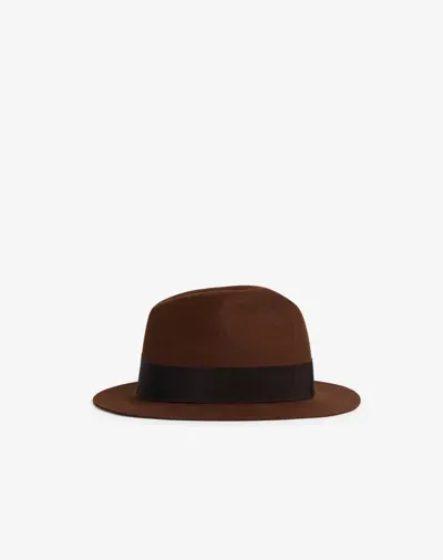 Dunhill Wool Trilby Hat In Brown