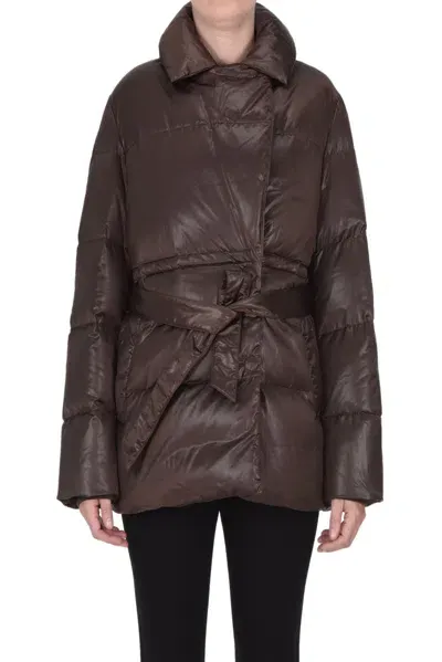 Duno Coated Fabric Down Jacket In Brown