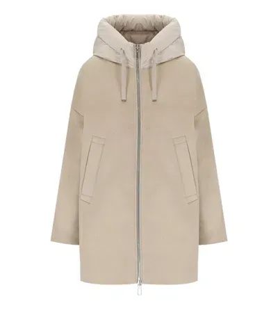 Duno Mayu Beige Hooded Jacket