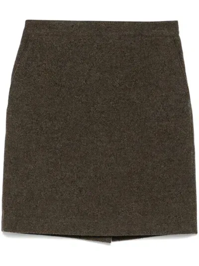 Dunst A-line Mini Skirt In Brown