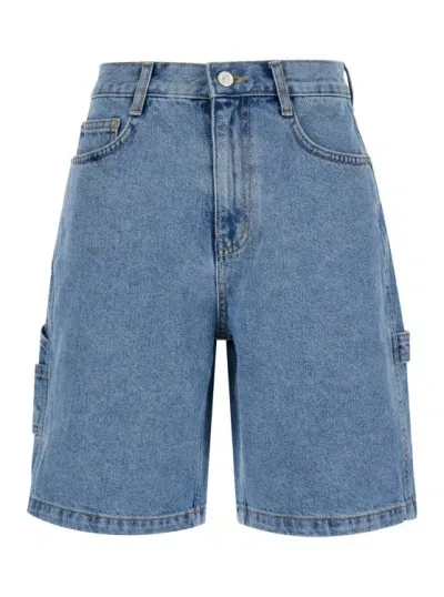 Dunst Blue Contrast Denim Shorts