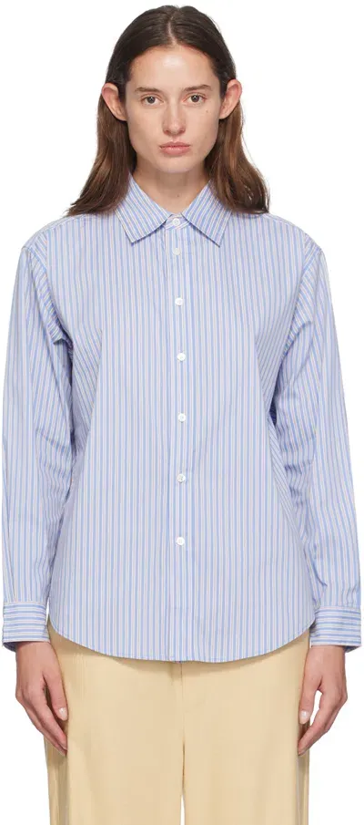 Dunst Blue Informal Shirt In Blue Stripe