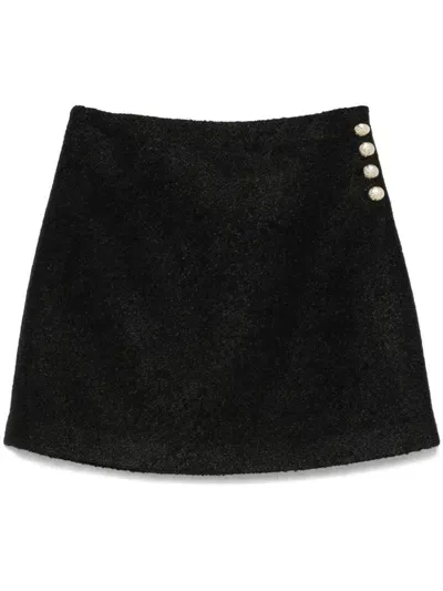 Dunst Bouclé Mini Skirt In Black