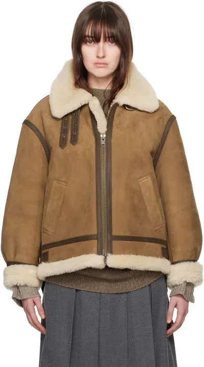 Dunst Brown Genuine Shearling Jacket