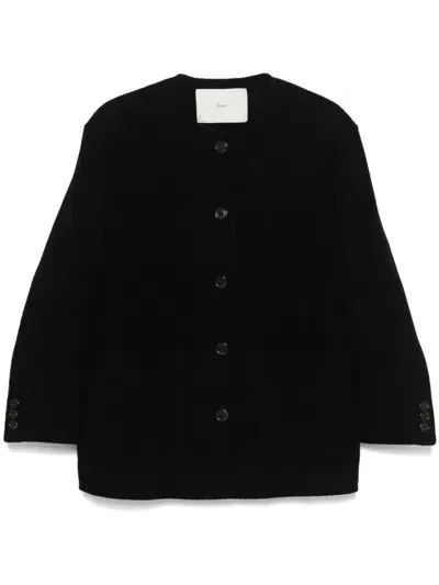 Dunst Collarless Jacket In Black