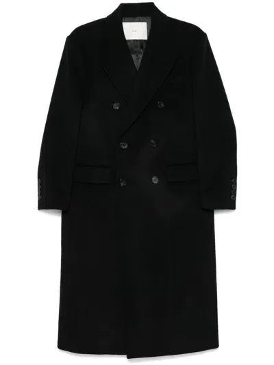 Dunst Double-breasted Coat In Black