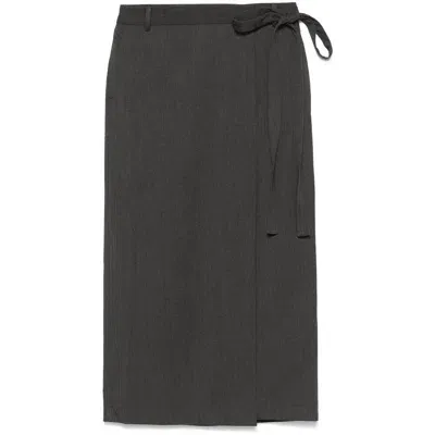 Dunst Maxi Tie Skirt In Grey