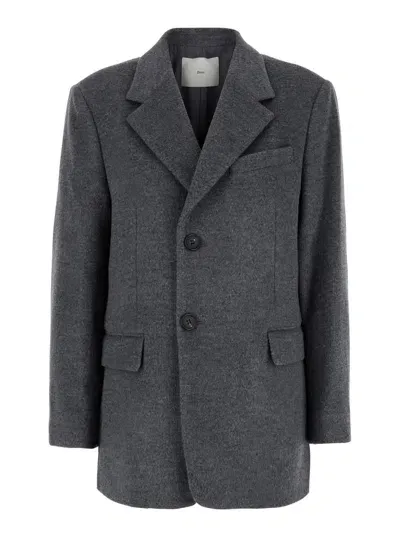 Dunst Unisex Layered Heavy Wool Blazer In Grey