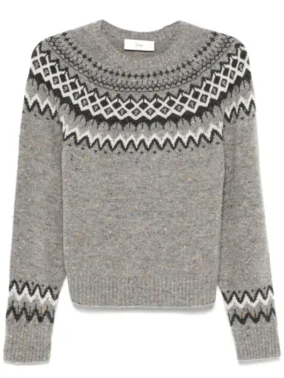 Dunst Wool Knitted Jumper In Grey