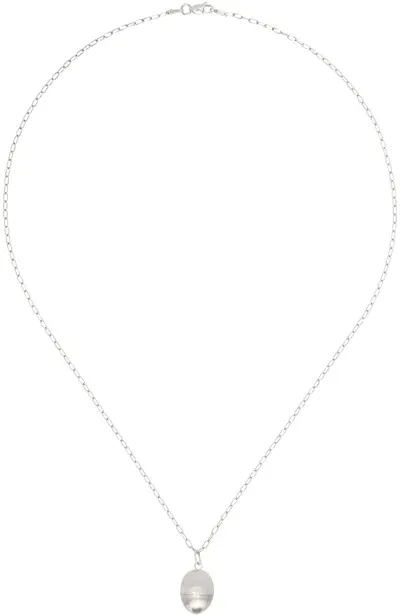 Dunton Ellerkamp Silver Egg Pendant Necklace In Sterling Silver