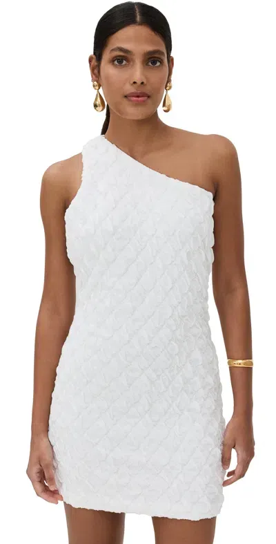 Dur Doux White Shell Mini Dress White