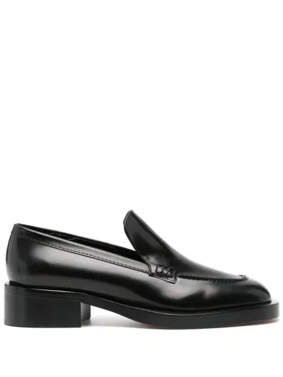 Durazzi Milano Leather Loafers In 黑色