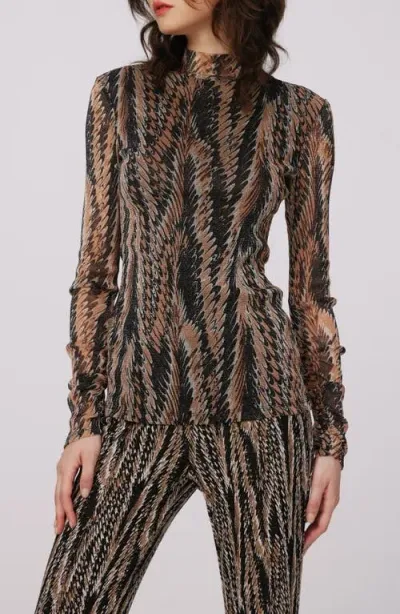 Dvf Remy Double Layer Top In Feather Boa Med