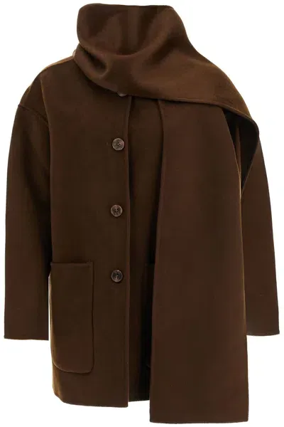 Dynamis Studio 'antwerp Coat With Built In In Brown